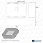 Cuba De Banheiro Concreto Apoio Retangular 40 Cm (moran Marsa