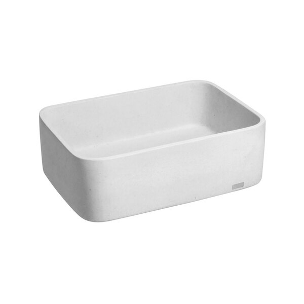 Cuba De Banheiro Concreto Apoio Retangular 42 Cm (tessa Off W