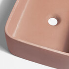 Cuba De Banheiro Concreto Apoio Retangular 42 Cm (tessa Rosé)