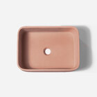 Cuba De Banheiro Concreto Apoio Retangular 42 Cm (tessa Rosé)