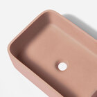 Cuba De Banheiro Concreto Apoio Retangular 42 Cm (tessa Rosé)