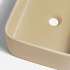 Cuba De Banheiro Concreto Apoio Retangular 42 Cm (tessa Vanil