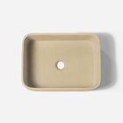 Cuba De Banheiro Concreto Apoio Retangular 42 Cm (tessa Vanil