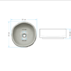 Cuba De Banheiro Concreto Apoio Rocha 37 Cm (kivi Travertino)