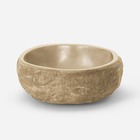 Cuba De Banheiro Concreto Apoio Rocha 37 Cm (kivi Travertino)