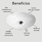 Cuba De Banheiro Lavabo Pia Apoio 35cm Branca Oval Redonda Br