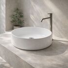 Cuba De Banheiro Lavabo Pia Apoio 35cm Branca Redonda Brilhan