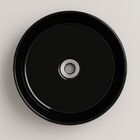 Cuba De Banheiro Lavabo Pia Apoio 35cm Preta Redonda Brilhant