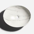 Cuba De Banheiro Louça Apoio Oval 41 Cm (bari Mármore Calacat