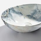 Cuba De Banheiro Louça Apoio Oval 41 Cm (bari Mármore Milano)