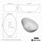 Cuba De Banheiro Louça Apoio Oval 45 Cm (verona Branca)