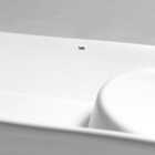 Cuba De Banheiro Louça Apoio Oval Com Mesa Lateral 72 Cm (ter