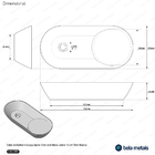 Cuba De Banheiro Louça Apoio Oval Com Mesa Lateral 72 Cm (ter