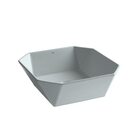 Cuba De Banheiro Louça Apoio Quadrada 36 Cm (nimes Cinza)