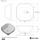 Cuba De Banheiro Louça Apoio Quadrada 36 Cm (nimes Cinza)