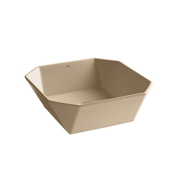 Cuba De Banheiro Louça Apoio Quadrada 36 Cm (nimes Mocha)