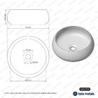 Cuba De Banheiro Louça Apoio Redonda 35 Cm (molise Branca Fos