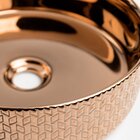 Cuba De Banheiro Louça Apoio Redonda 36 Cm Porto Metálica Ros