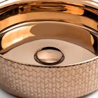 Cuba De Banheiro Louça Apoio Redonda 36 Cm Porto Metálica Ros