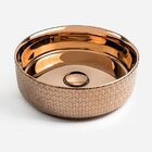 Cuba De Banheiro Louça Apoio Redonda 36 Cm Porto Metálica Ros