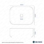 Cuba De Banheiro Louça Apoio Retangular 40 Cm (maia Mármore C