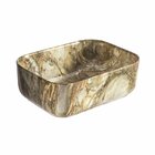 Cuba De Banheiro Louça Apoio Retangular 40 Cm Maia Mármore Ôn