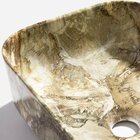 Cuba De Banheiro Louça Apoio Retangular 40 Cm Maia Mármore Ôn