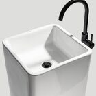 Cuba De Banheiro Louça Piso Quadrada 40 Cm (veneza Branca)