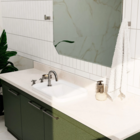 Cuba De Banheiro Louça Sobrepor Com Mesa Lateral 55 Cm (toulo