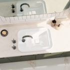 Cuba De Banheiro Louça Sobrepor Com Mesa Lateral 55 Cm (toulo