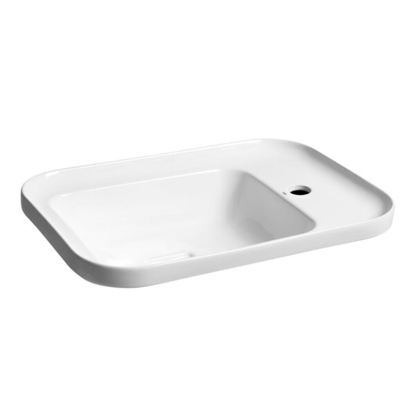 Cuba De Banheiro Louça Sobrepor Com Mesa Lateral 55 Cm (toulo