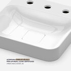 Cuba De Banheiro Louça Sobrepor Quadrada 03 Furos 38 Cm (blen