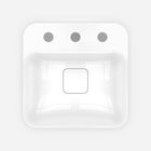 Cuba De Banheiro Louça Sobrepor Quadrada 03 Furos 38 Cm (blen