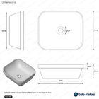 Cuba De Banheiro Louça Sobrepor Retangular 43 Cm (foggia Bran