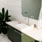 Cuba De Banheiro Louça Sobrepor Retangular 60 Cm (madri Branc