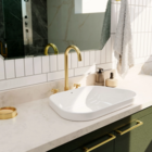 Cuba De Banheiro Louça Sobrepor Trapézio 57 Cm (vigo Branca)