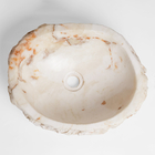 Cuba De Banheiro Mármore Ônix Vanilla Rústica Apoio Até 50 Cm