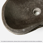 Cuba De Banheiro Pedra Vulcânica Apoio Rústica Até 45 Cm (jaw