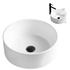 Cuba De Cerâmica Banheiro Sobrepor Deend Redonda 41x41cm