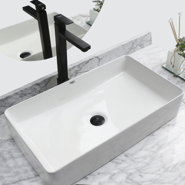 Cuba De Cerâmica Para Banheiro 61x35x11 Cm