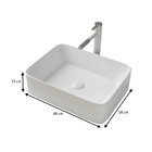 Cuba De Cerâmica Para Banheiro/Lavabo/Pia 48x38x13 Cm