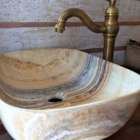 Cuba De Cerâmica Vintage Retrô Marmorizada Retangular 50x40x17