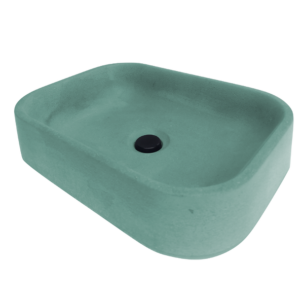 Cuba De Concreto - Banheiro Lavabo Pia De Sobrepor Retangular