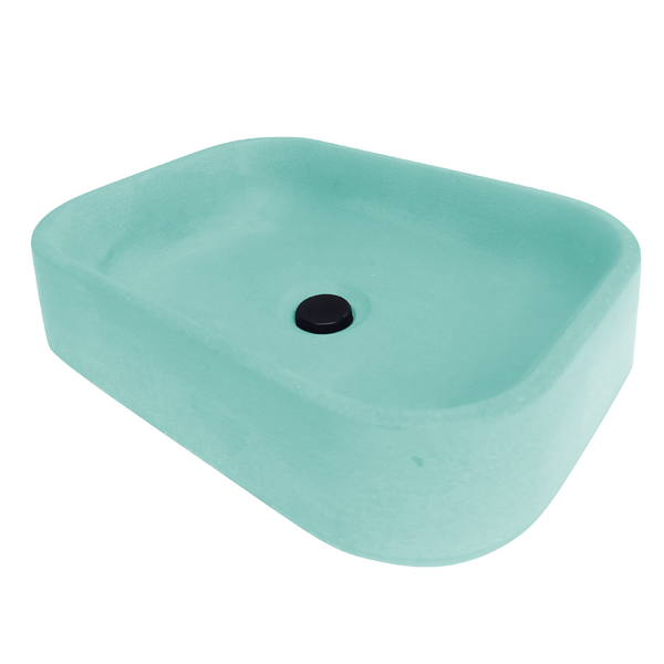 Cuba De Concreto - Banheiro Lavabo Pia De Sobrepor Retangular