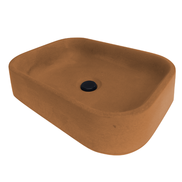 Cuba De Concreto - Banheiro Lavabo Pia De Sobrepor Retangular