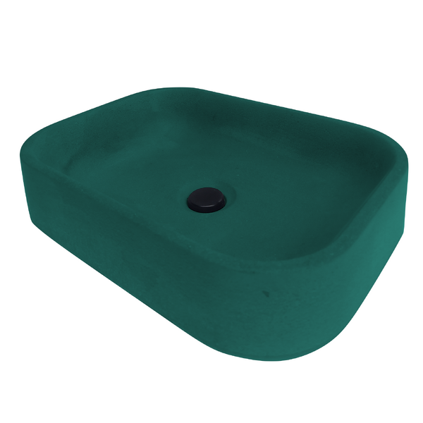 Cuba De Concreto - Banheiro Lavabo Pia De Sobrepor Retangular