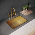 Cuba De Cozinha 67cm Dourado Escovado