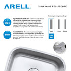 Cuba De Cozinha Aço Inox 1mm Escovado C102 59,4x45,2x22,8 Cm