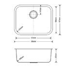 Cuba De Cozinha Aço Inox 1mm Escovado C116 58,6x45,7x20,3 Cm