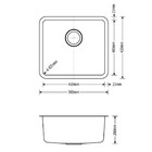 Cuba De Cozinha De Aço Inox 1mm Escovado F102 50x45x20 Cm